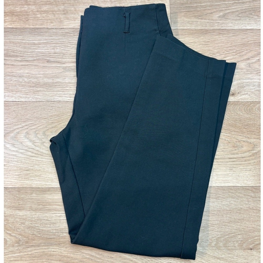 Mango Suit Womens Black Straight Leg Dress Pants Trousers Size 4 Cotton Blend